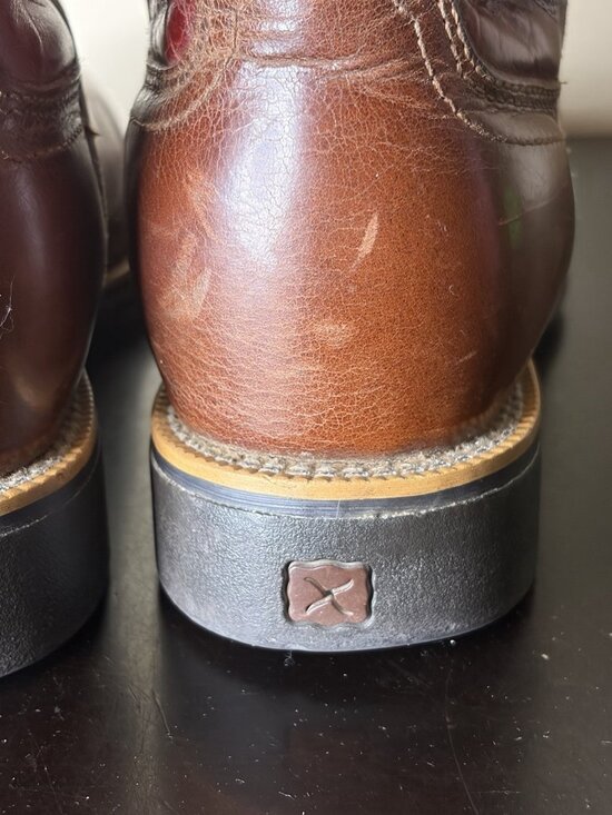 Men’s Twisted X Western Square Toe RED Cowboy Boots Size 7EE main image 9